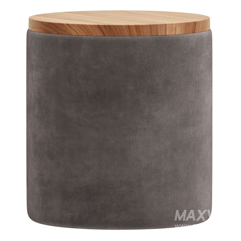 Boucle Upholstered Storage Ottoman - Image 2