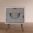 Modern Ribbed Nightstand - Thumbnail 1