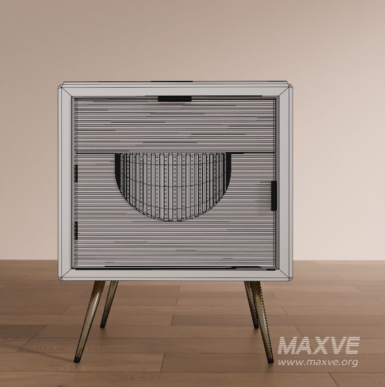 Modern Ribbed Nightstand - Image 1