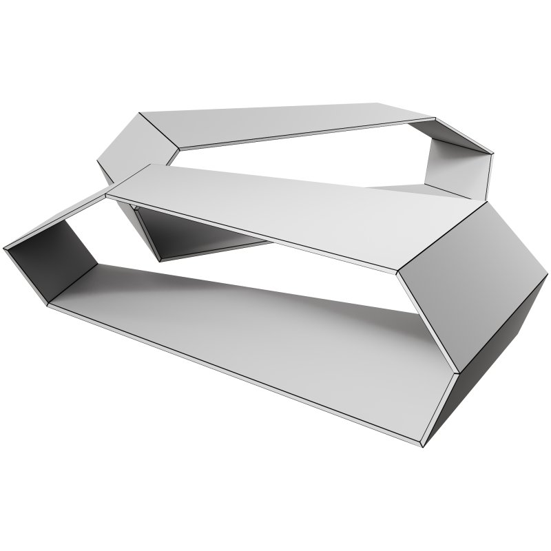 Tonelli Dekon 2 Glass Coffee Table by Karim Rashid - Image 1