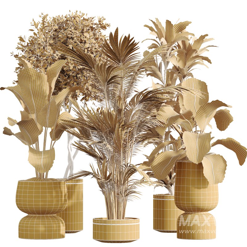 AV Indoor Plant Set 216 Olive Artificial Dracaena Warneckii Lemon Calathea Lutea Areca Palm - Image 6