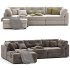 Sohla 4 Piece L Shaped Grey Boucle Sectional Sofa - Thumbnail 4