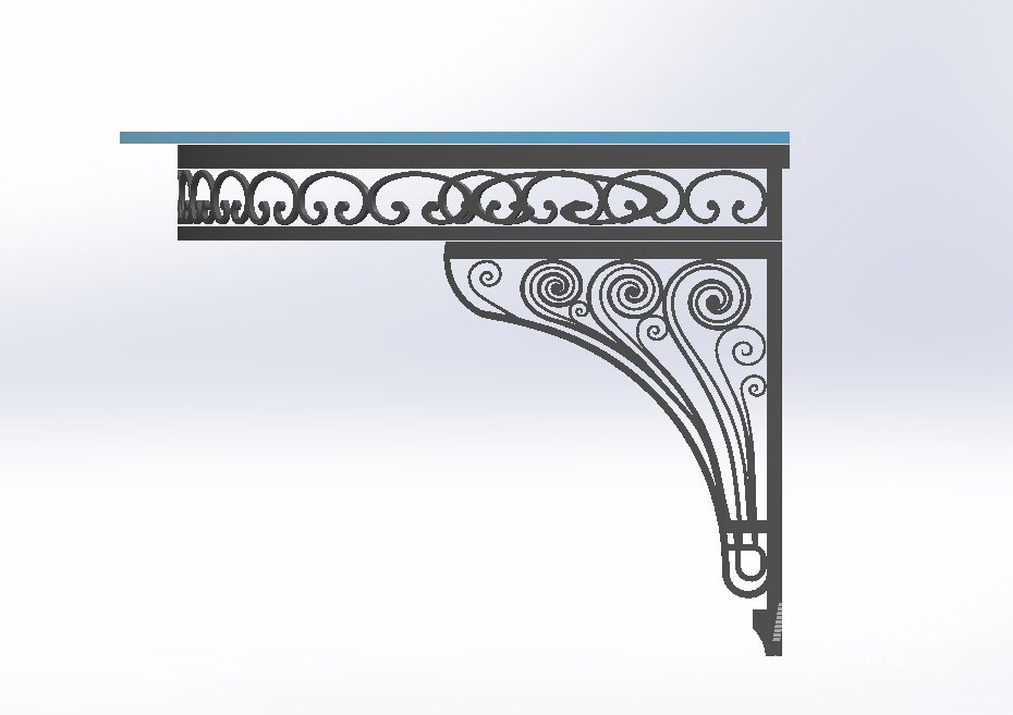 Artistic iron glass roof model: 3D printing, CNC metal processing - Image 2