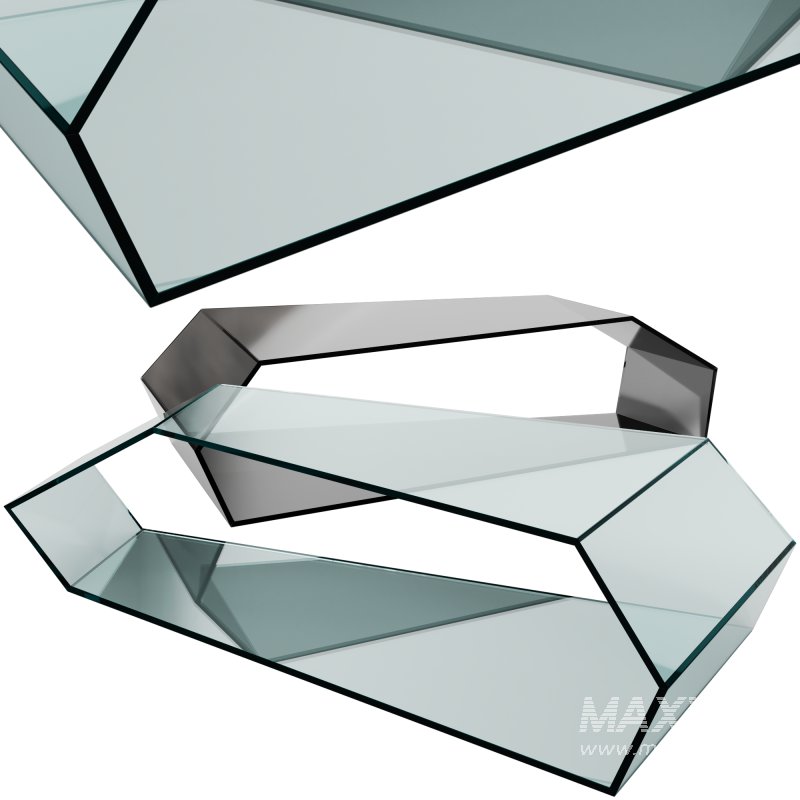 Tonelli Dekon 2 Glass Coffee Table by Karim Rashid - Image 4