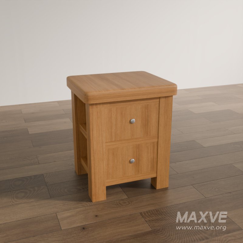 2-Drawer Traditional Bedside Table - Image 2