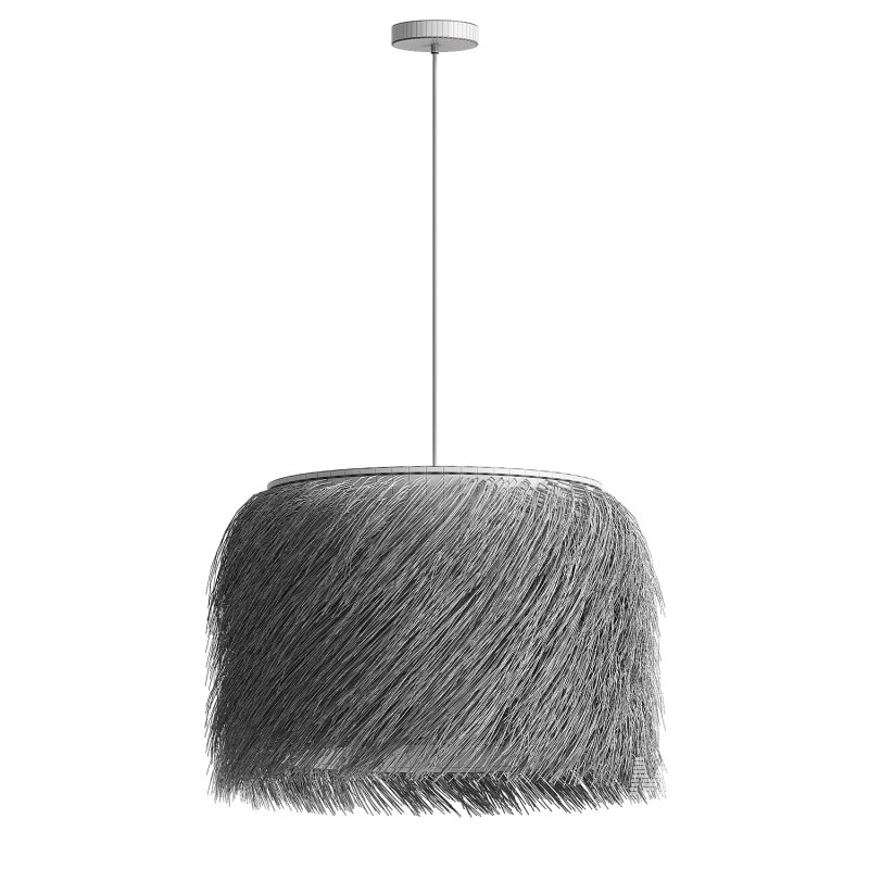 Wabi-Sabi Style Rattan Straw Hat Pendant Light - Image 4