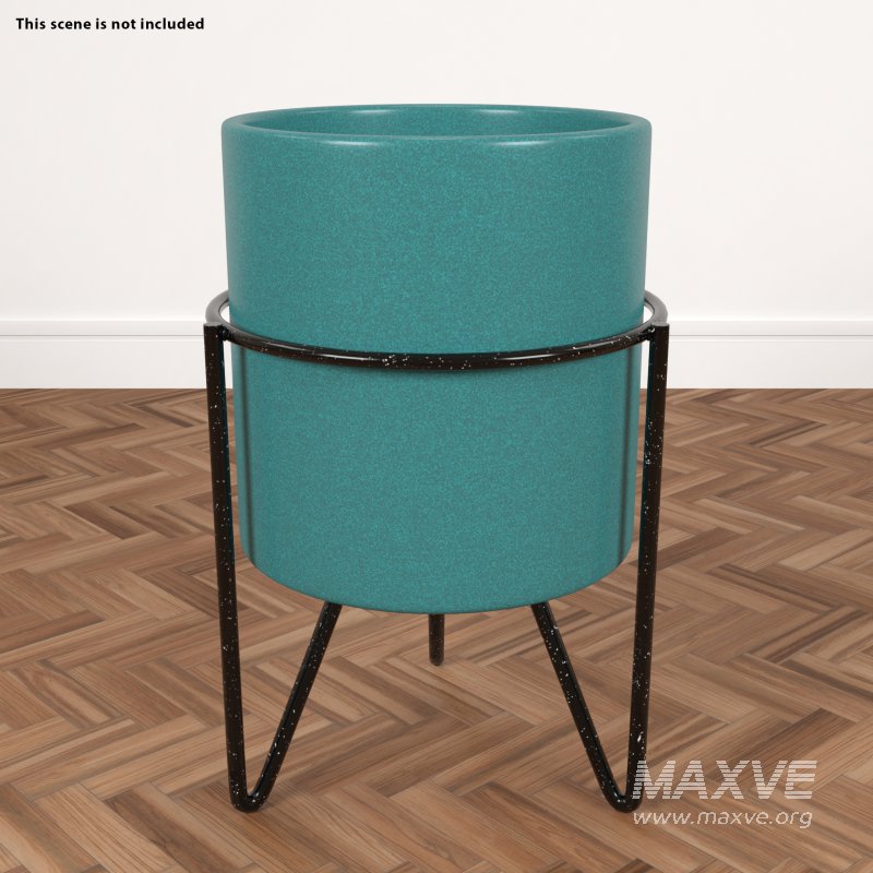 Turquoise Ceramic Pot - Image 6