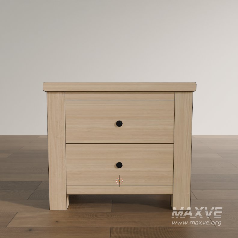 Classic Light Wood Nightstand - Image 1