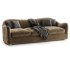 Bacio Cream Boucle Sofa with Bleached Oak Legs - Thumbnail 1