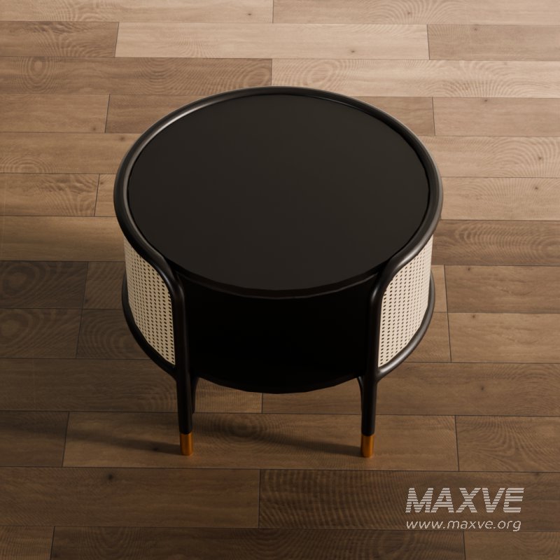 Round Rattan Side Table - Image 5