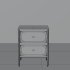 Elegant Black Nightstand with Gold Knobs - Thumbnail 1