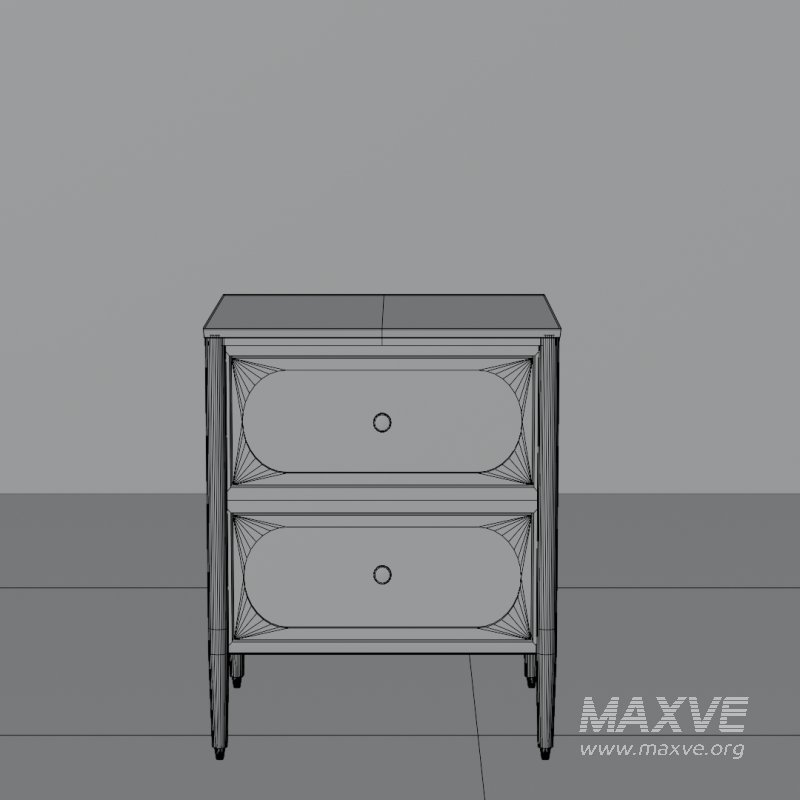 Elegant Black Nightstand with Gold Knobs - Image 1