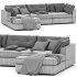 Sohla 4 Piece L Shaped Grey Boucle Sectional Sofa - Thumbnail 6