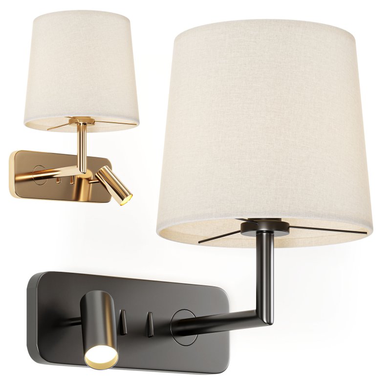 Side Matt Black Adjustable Wall Lamp - Image 3