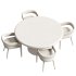 Kaya Round Table and Syrah Dining Chair set - Thumbnail 4