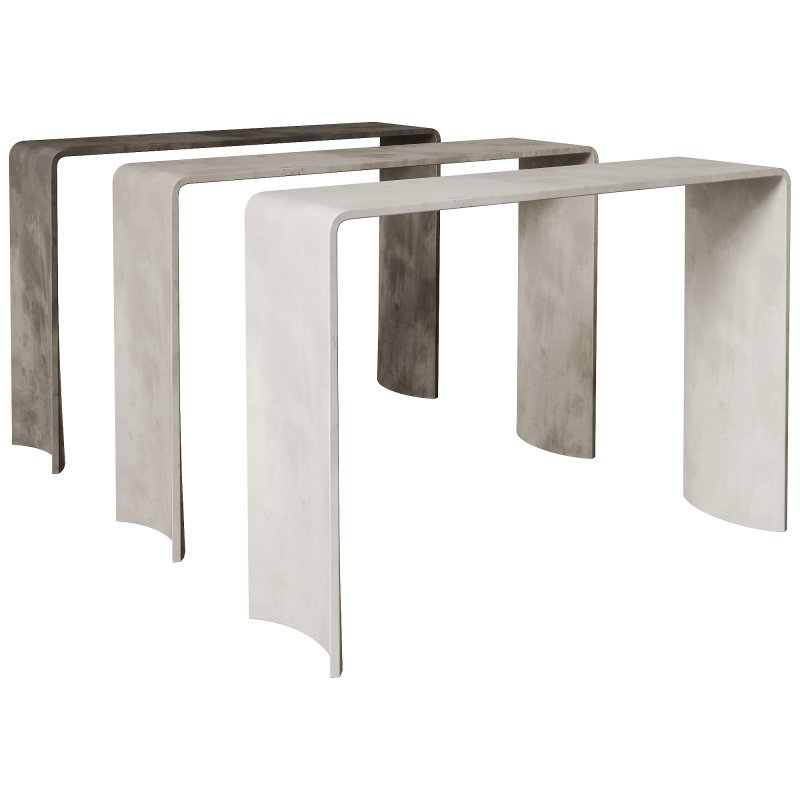 Tadao Alto Concrete Contemporary Console - Image 2