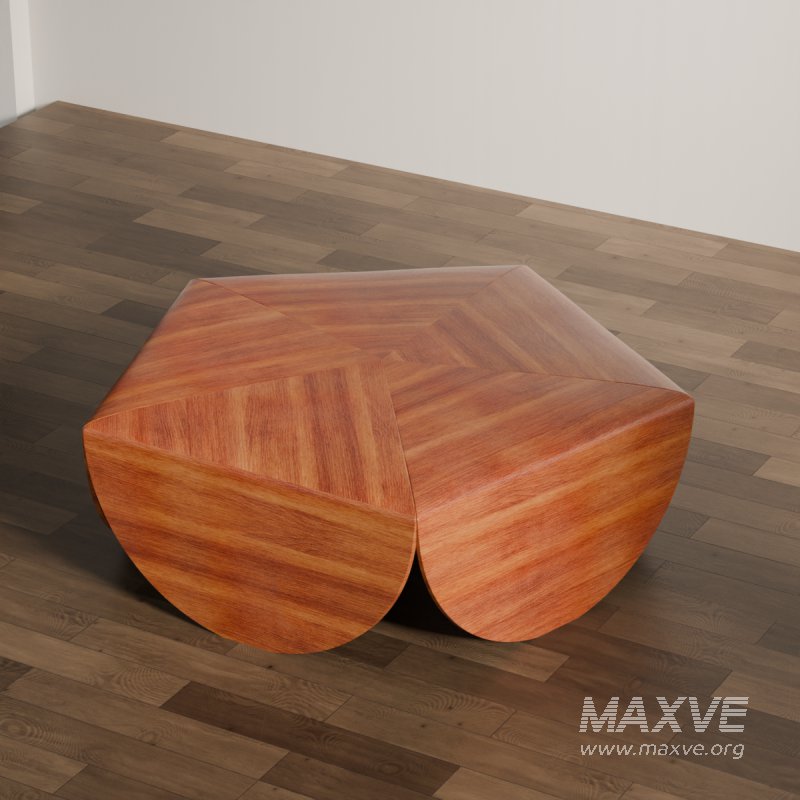 Sculptural Wooden Coffee Table - Image 3