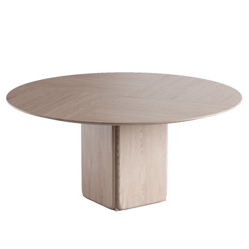 Porada Round walnut dining table - Image 2