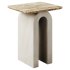 Aspen Sculptural Marble-Top Side Table by Anthropologie in White - Thumbnail 3