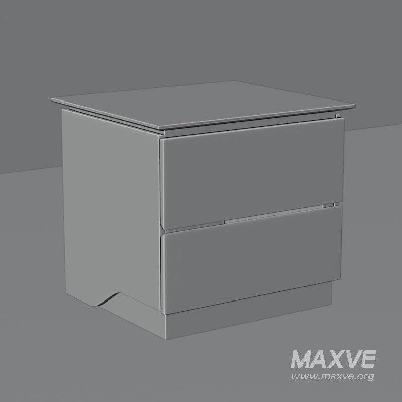 Bedside Table with Two Drawers - Image 5