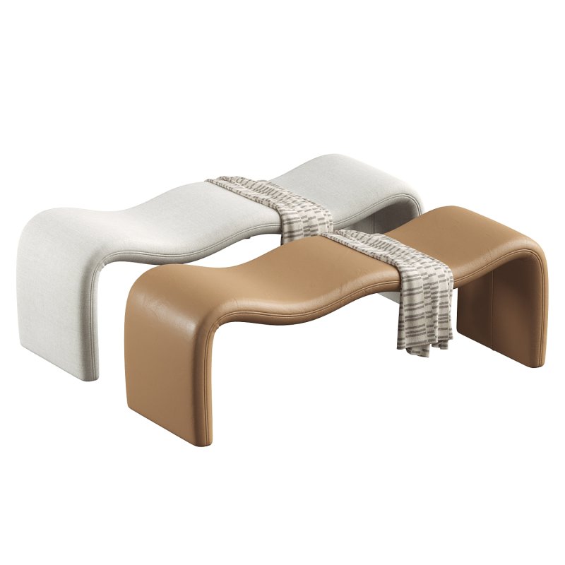 Monifa Chenille Fabric Bench - Image 5