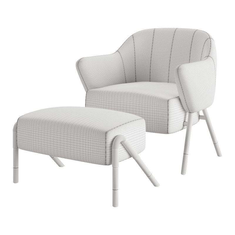 Jackie Armchair 02 by Rossato - Image 3