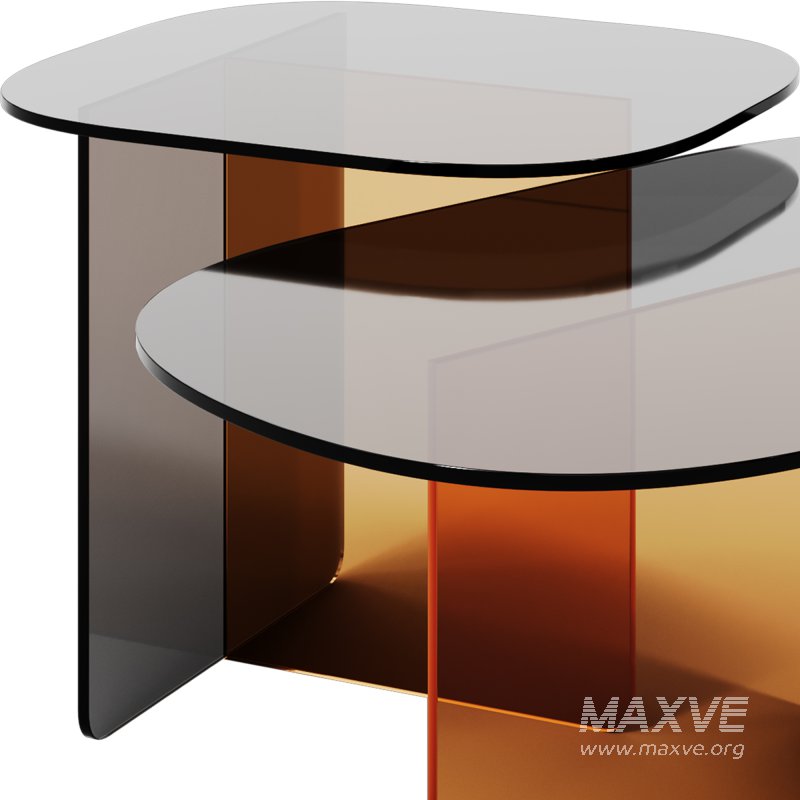 Black Amber Modern Side Coffee Table by Chairish - Image 1