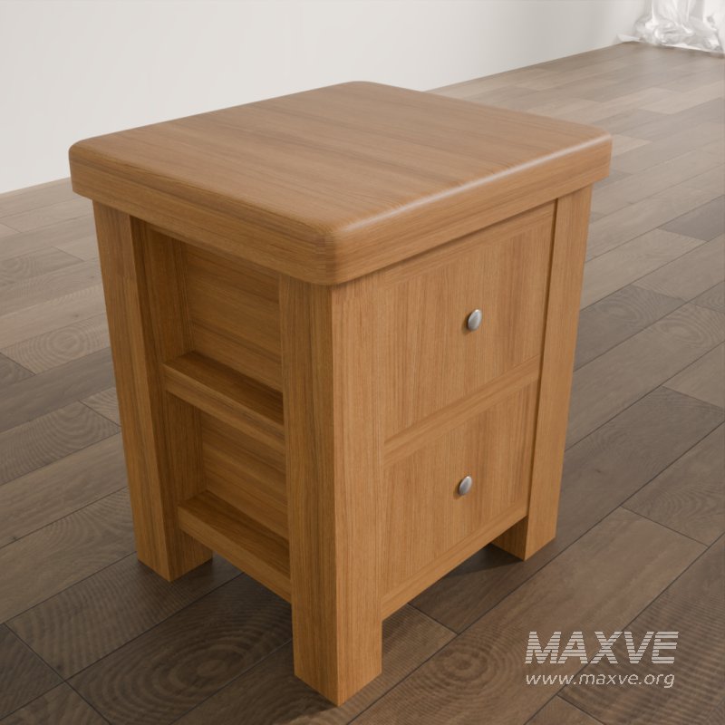 2-Drawer Traditional Bedside Table - Image 4