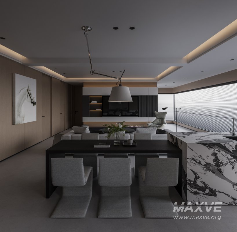 Modern living and dining room - Image 2