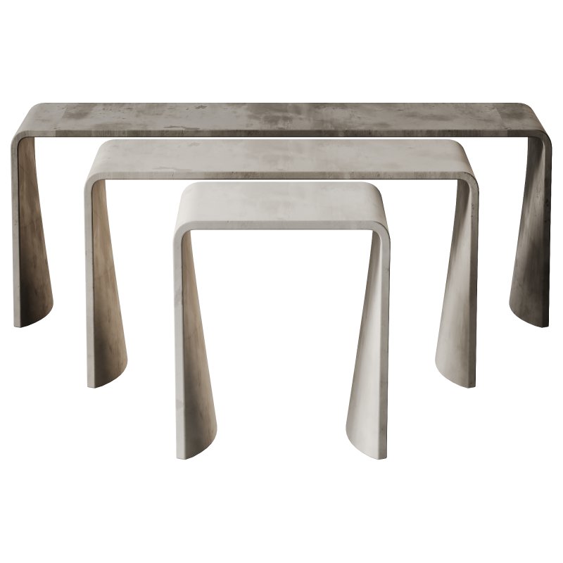 21st Century Concrete Contemporary Stool & Side Table - Image 2