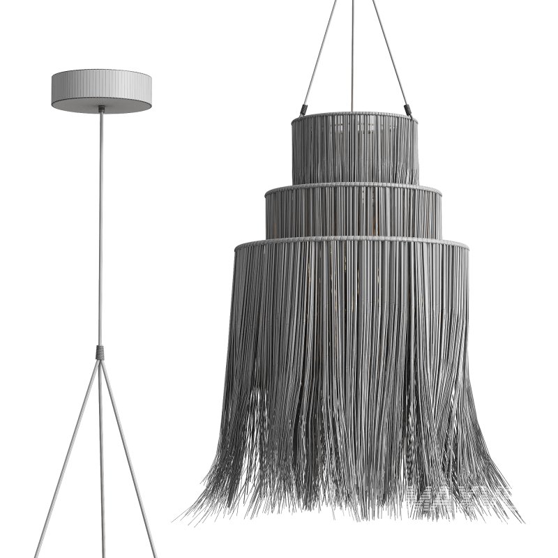 Suhana 3 Tier Alang Alang Pendant Light - Image 4