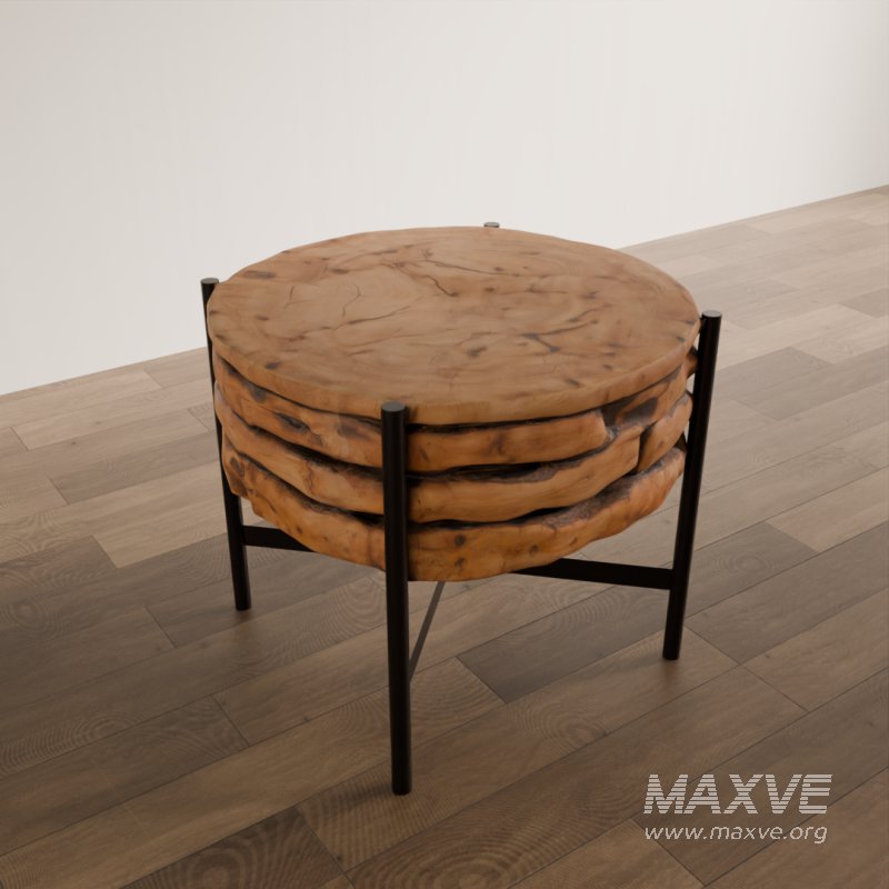 Rustic Wooden End Table - Image 5