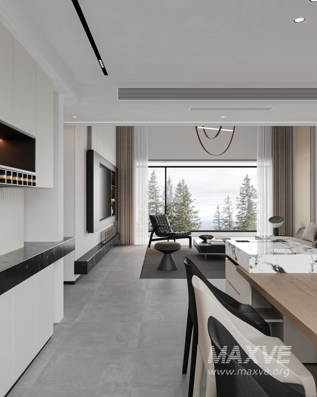 Modern living and dining room - Image 4