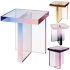 Block Table and Purple Acrylic Coffee Table - Thumbnail 4