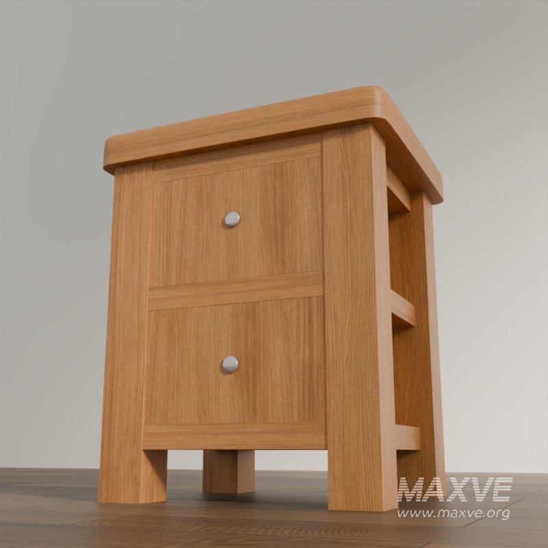 2-Drawer Traditional Bedside Table - Image 3