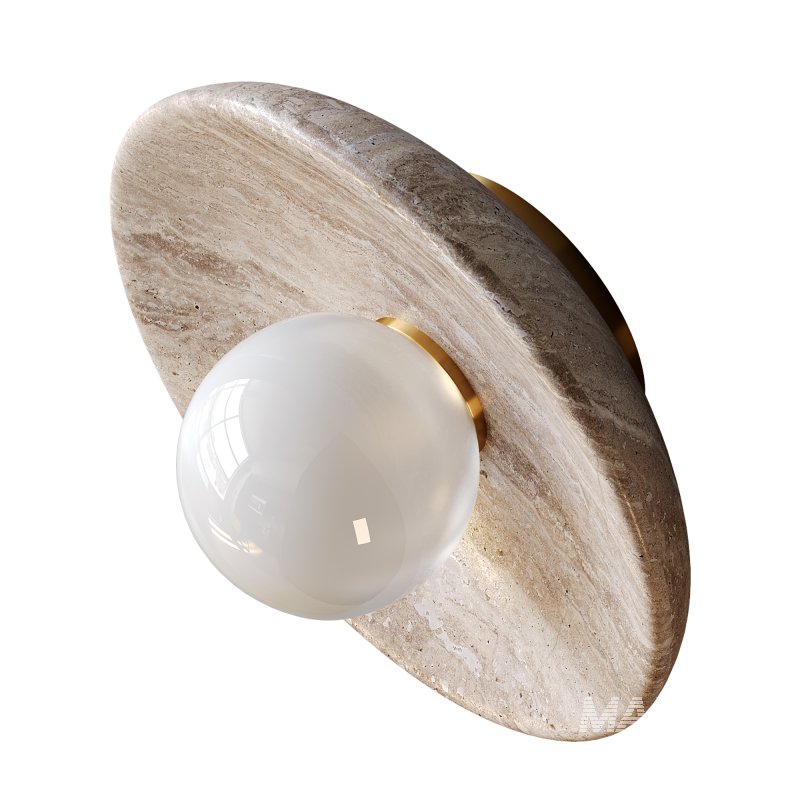 : Sonoma Wood And Stone Wall Light Sconce - Image 2