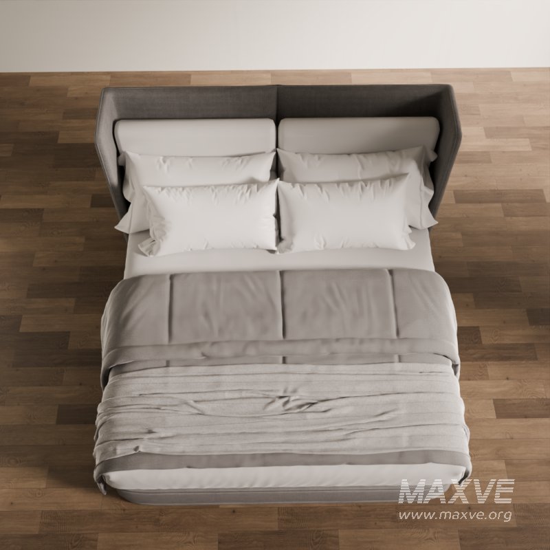 Modern Upholstered Bed - Image 1