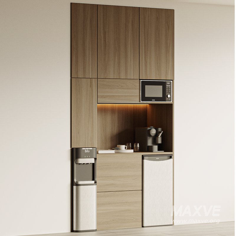 Hidden Cabinet Coffee Bar Station - Image 3