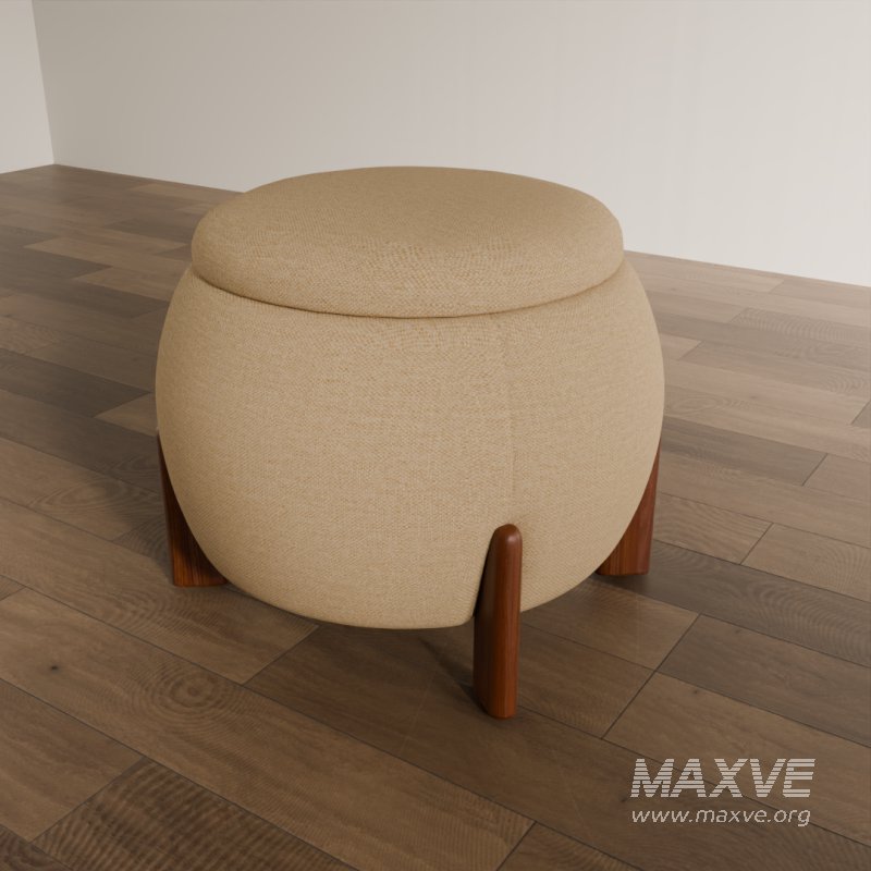 Modern Upholstered Ottoman - Image 3