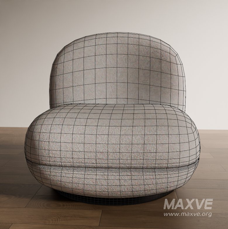 Minimalist Fabric Pouffe - Image 6