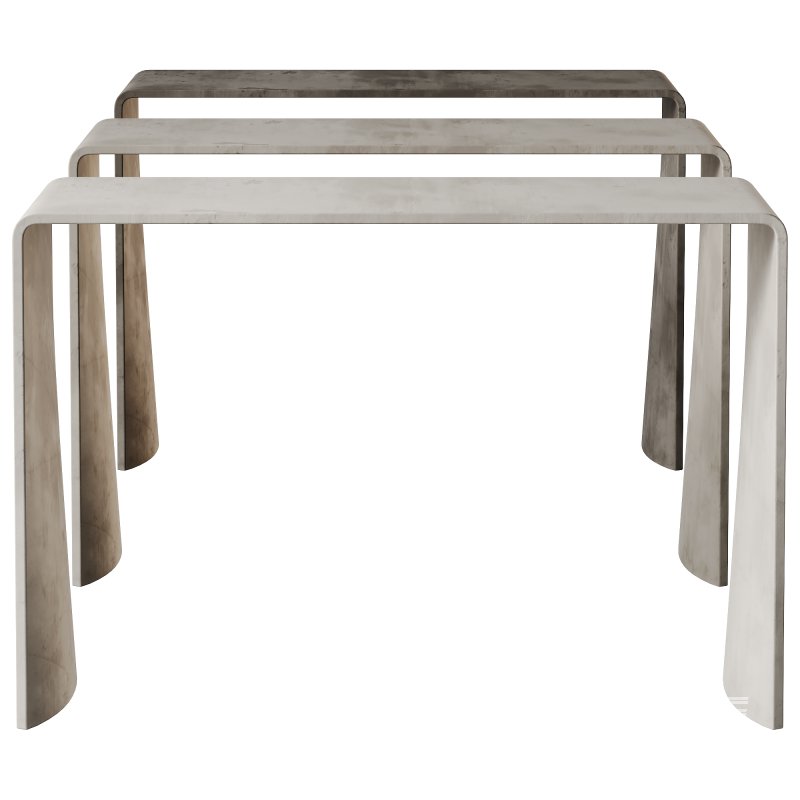 Tadao Alto Concrete Contemporary Console - Image 3