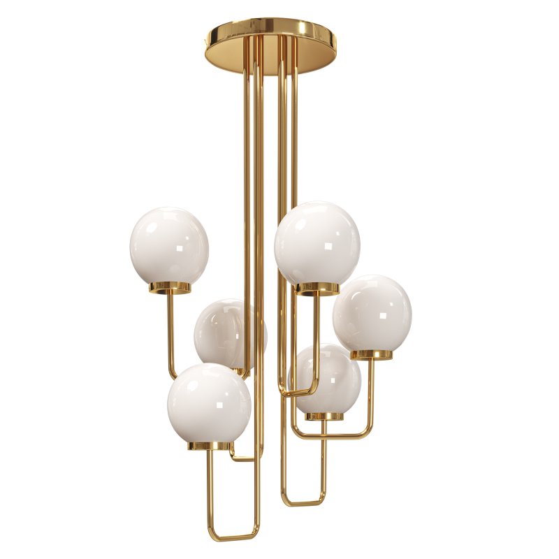 ILLOGICA ALLEGRIA Chandelier WHITE AND BRASS - Image 1