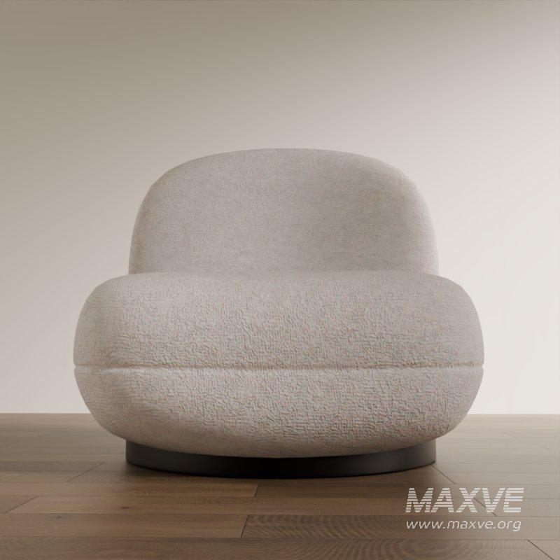 Minimalist Fabric Pouffe - Image 2