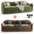 Bacio Cream Boucle Sofa with Bleached Oak Legs - Thumbnail 4