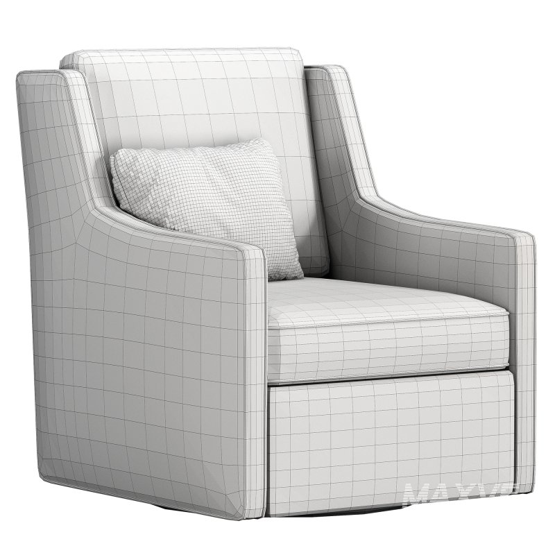 Brooksville Upholstered Swivel Armchair - Image 6
