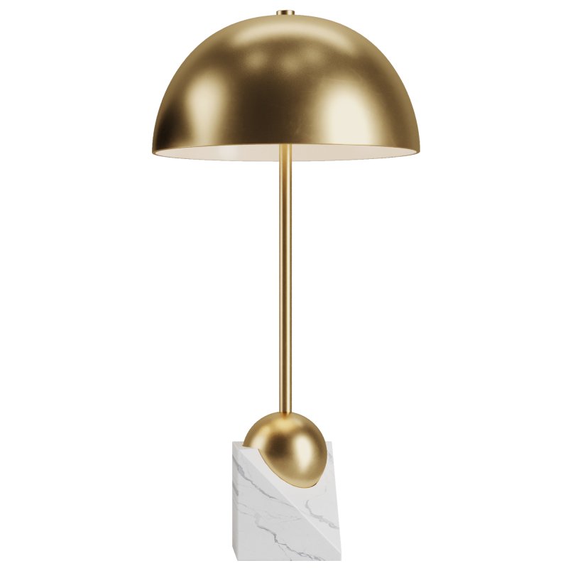 Venus Champagne Metal Dome Table Lamp - Image 2