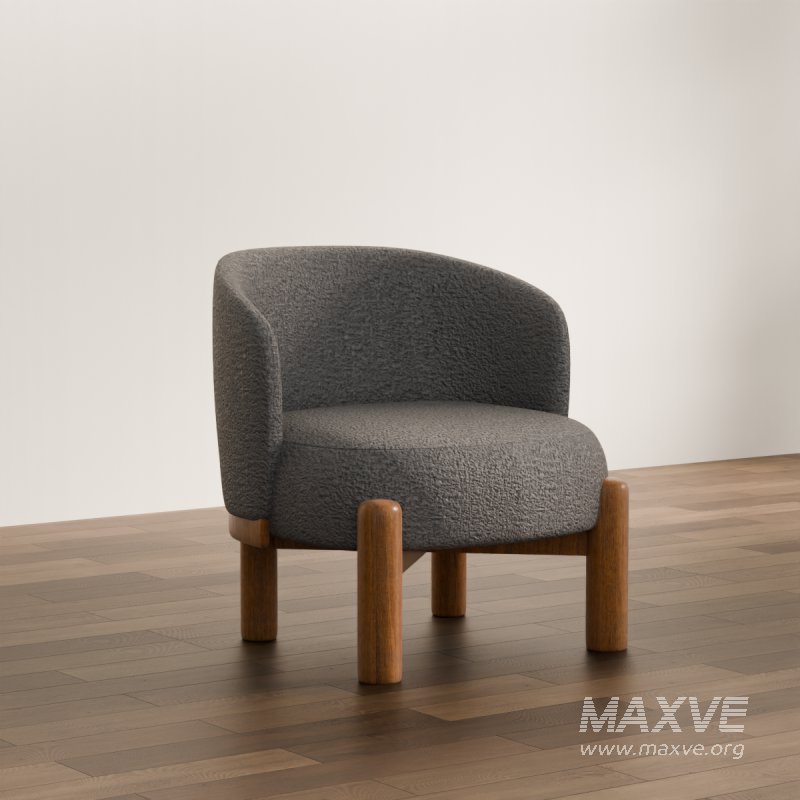 Curved Back Lounge Chair - Image 3