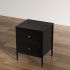 Elegant Black Nightstand with Gold Knobs - Thumbnail 5