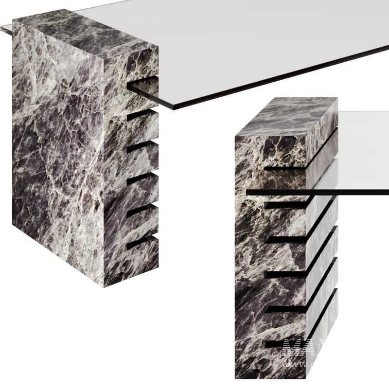 Large Marble and Glass Coffee Table by 1stDibs - Image 6