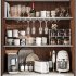 Built in Hidden Coffee Bar Cabinet Modern Beverage Station - Thumbnail 3